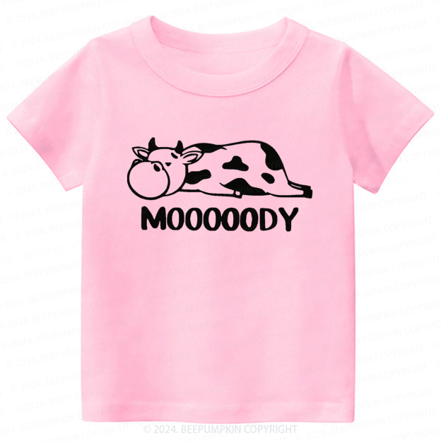 Mooooody Cow Toddler&Kids Tees  