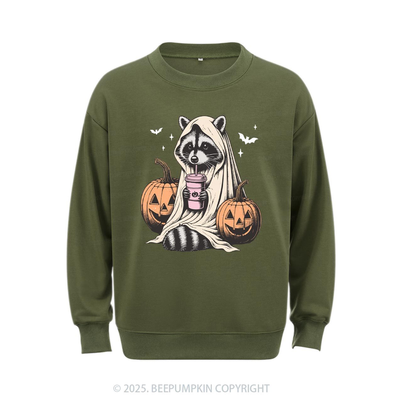 Cute Raccoon Ghost Sweatshirt Beepumpkin
