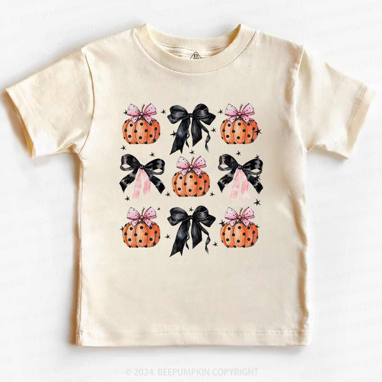 Black Ribbon And Halloween Pumpkins Toddler&Kids Tees 