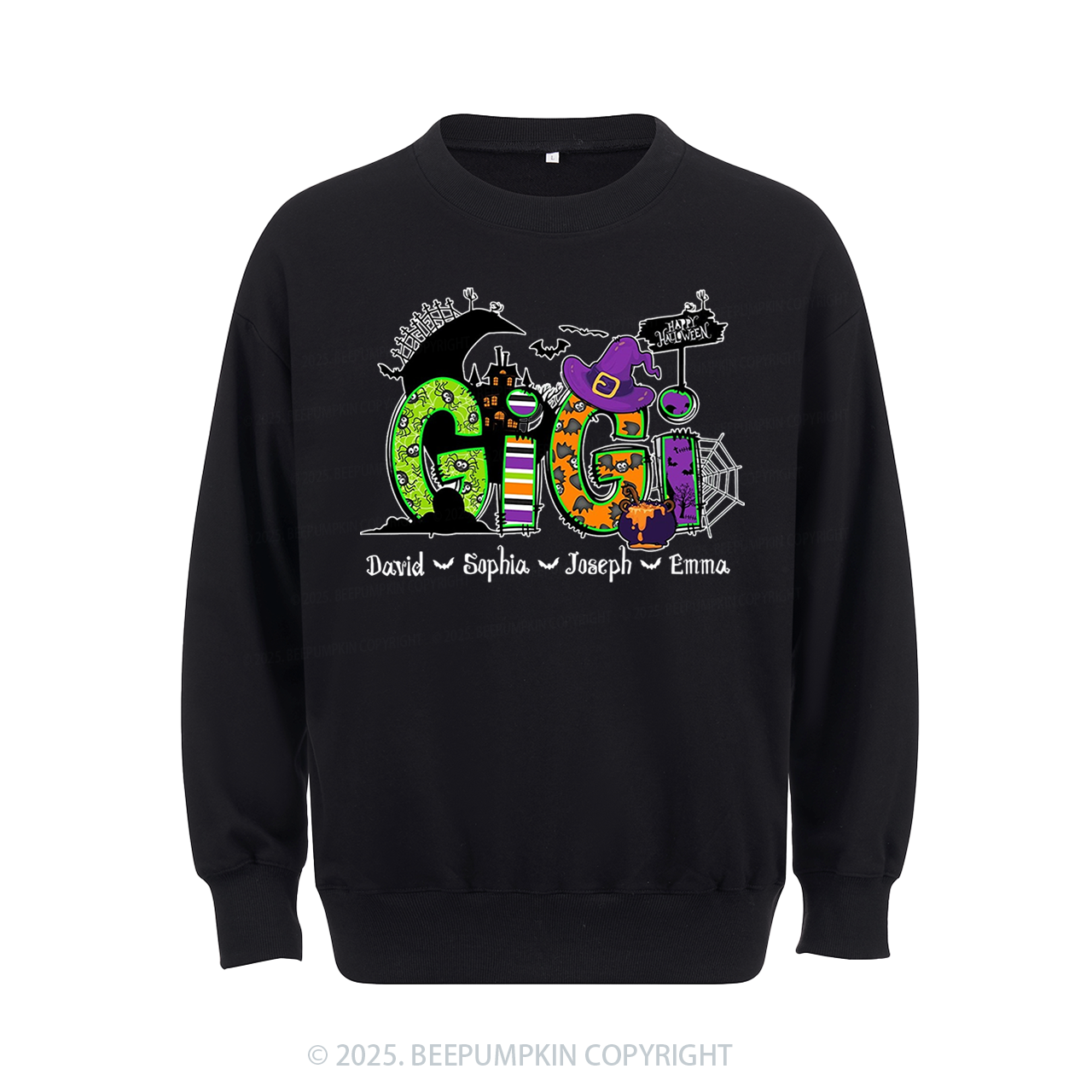 Personalized Mimi Halloween Sweatshirt Beepumpkin
