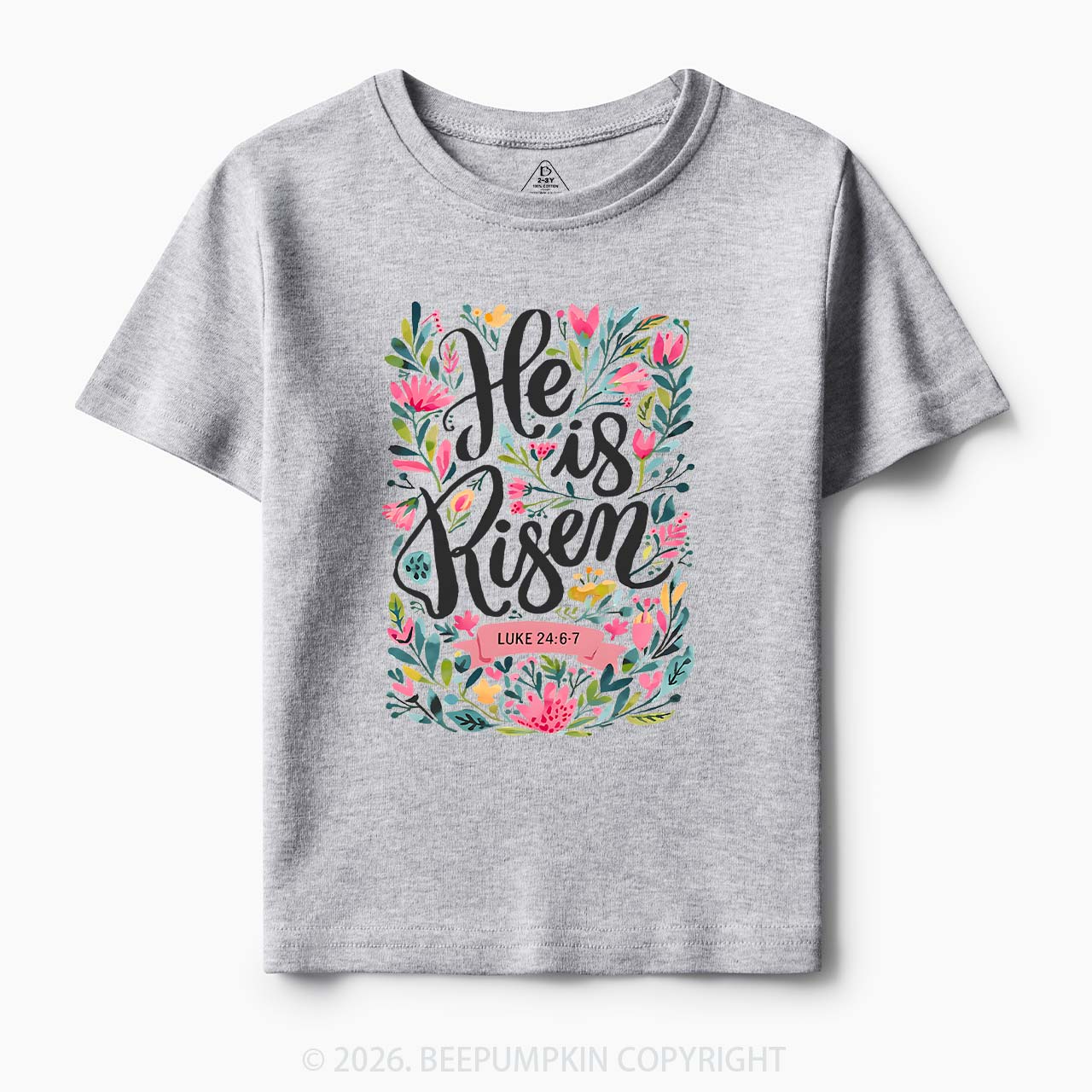 He is Risen Blooming Grace Easter Toddler&Kid's Tees