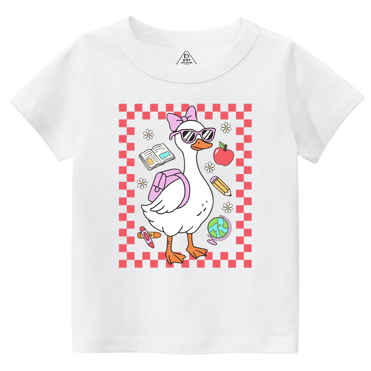 Back To School Girl Goose Toddler&Kid's Tees Beepumpkin