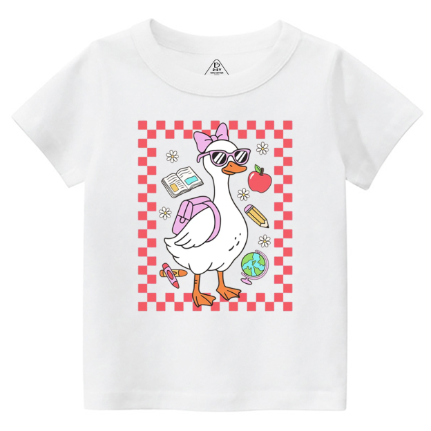 Back To School Girl Goose Toddler&Kid's Tees Beepumpkin