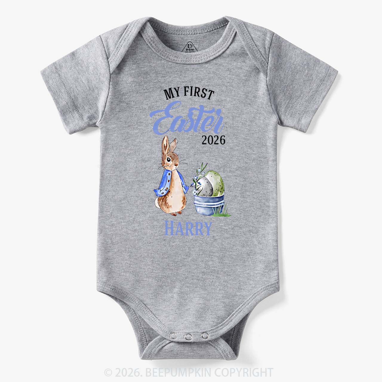Personalized Little Bunny’s First Easter Baby Bodysuit