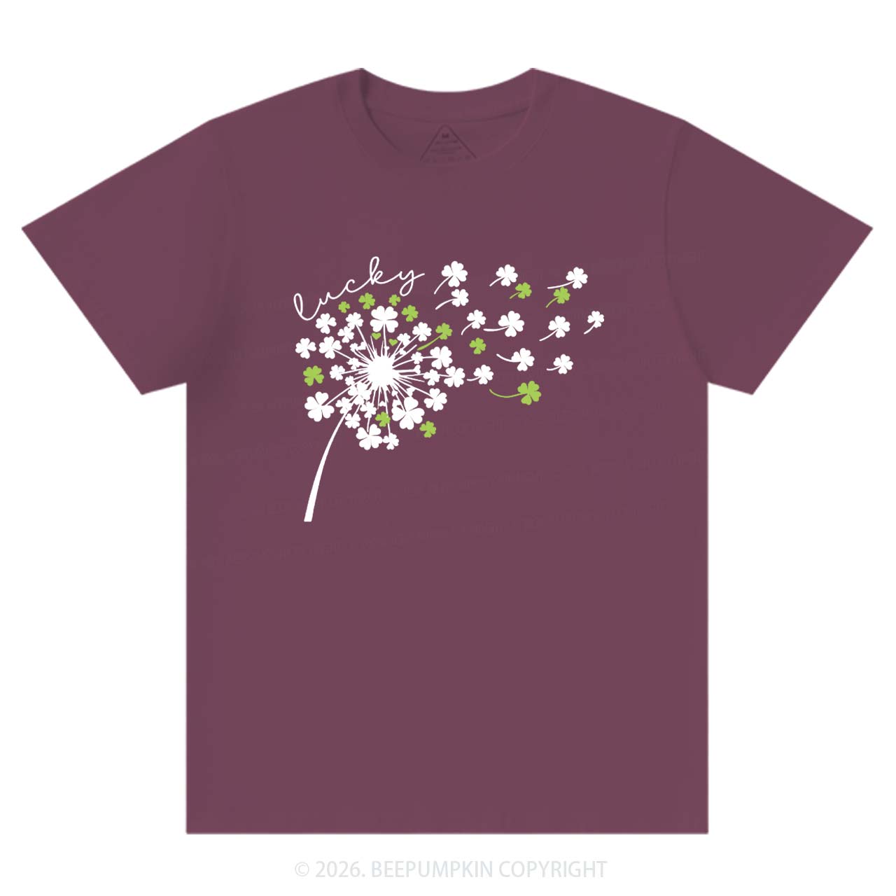 Dandelion Shamrock St. Patrick's Day T-Shirts Beepumpkin