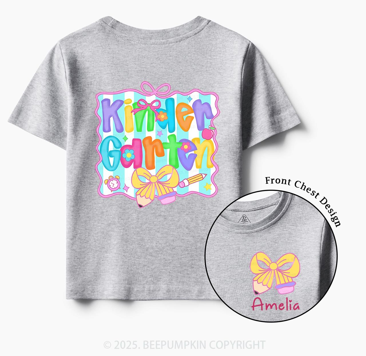 Personalized Learning in Color Toddler&Kid's Tees Beepumpkin