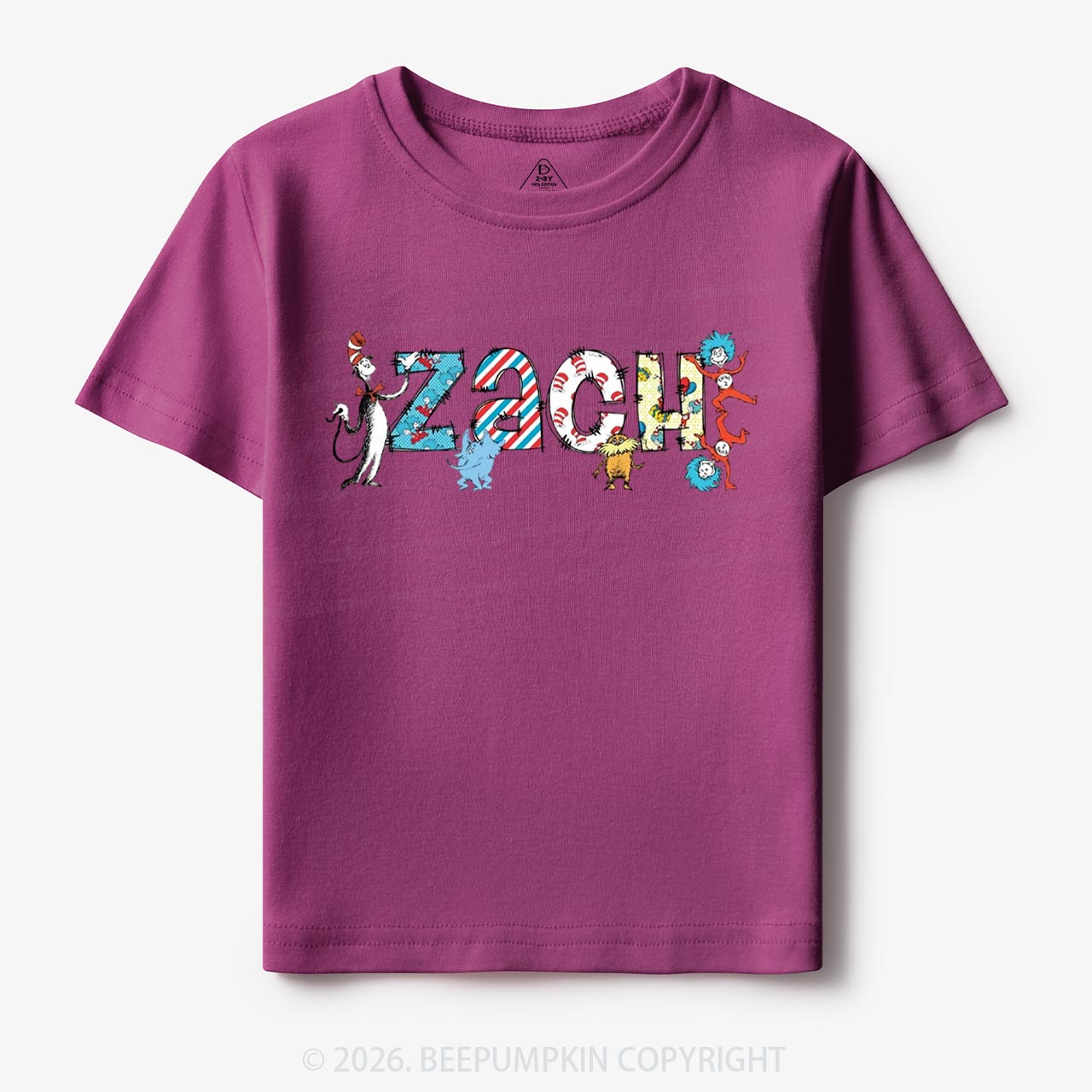 Personalized Seuss‑Style Letter Art Toddler&Kids Tees