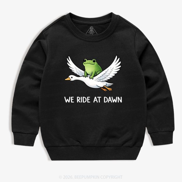 We Ride at Dawn Kid's Sweatshirt