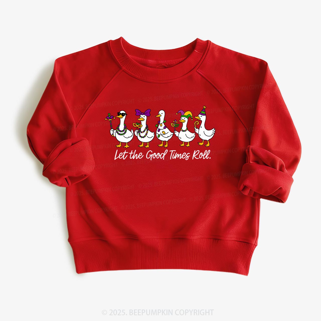 Silly Goose Mardi Gras Kid's Sweatshirt