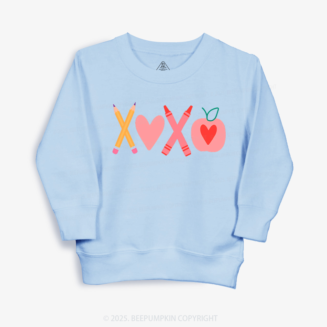 Pencils & Crayons Valentine’s Day Kid's Sweatshirt