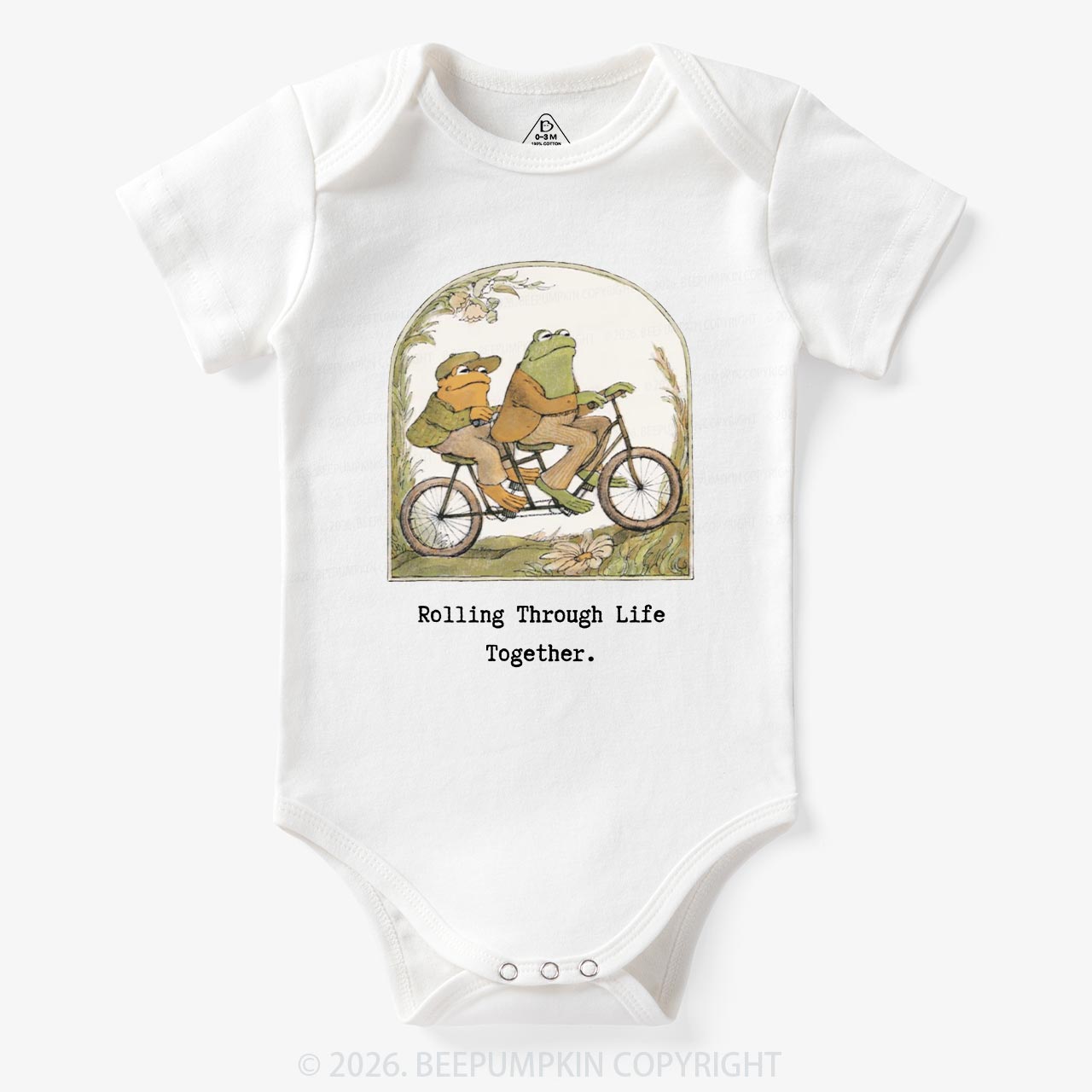 Frog and Toad Rolling Through Life with You Bodysuit