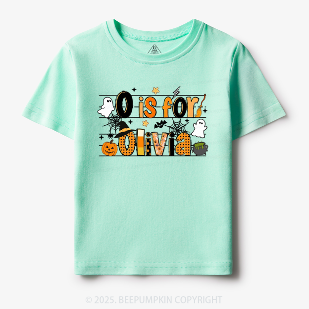 Personalized Name Halloween Toddler&Kid's Tees Beepumpkin