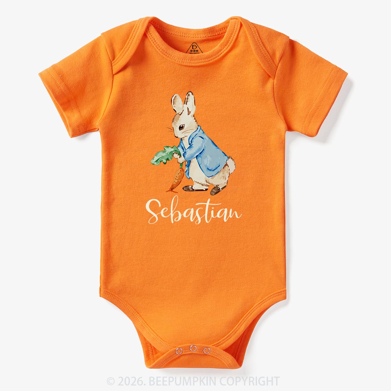 Personalized Little Bunny & Carrot Club Baby Bodysuit