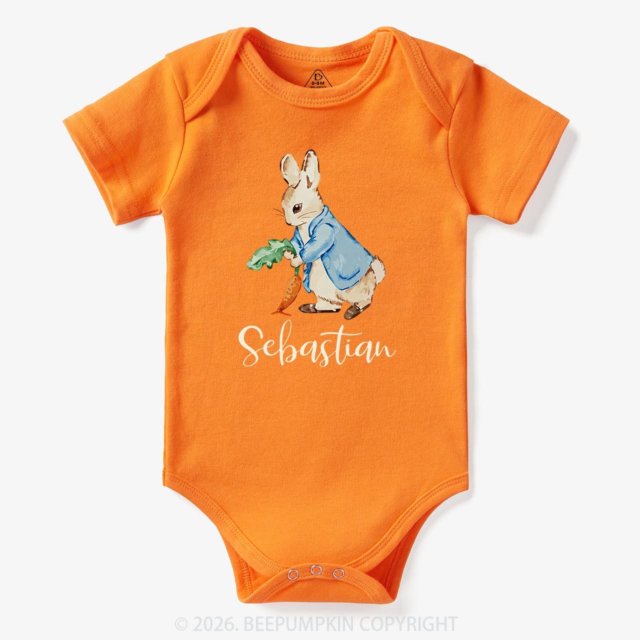 Personalized Little Bunny & Carrot Club Baby Bodysuit