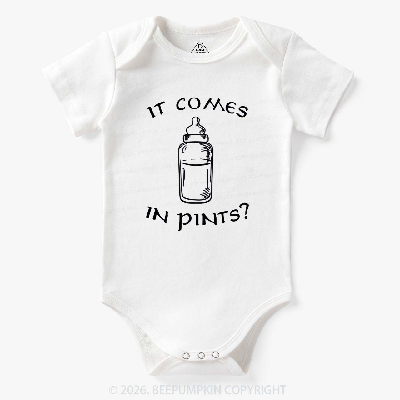 Milk by the Pint Funny Bodysuit
