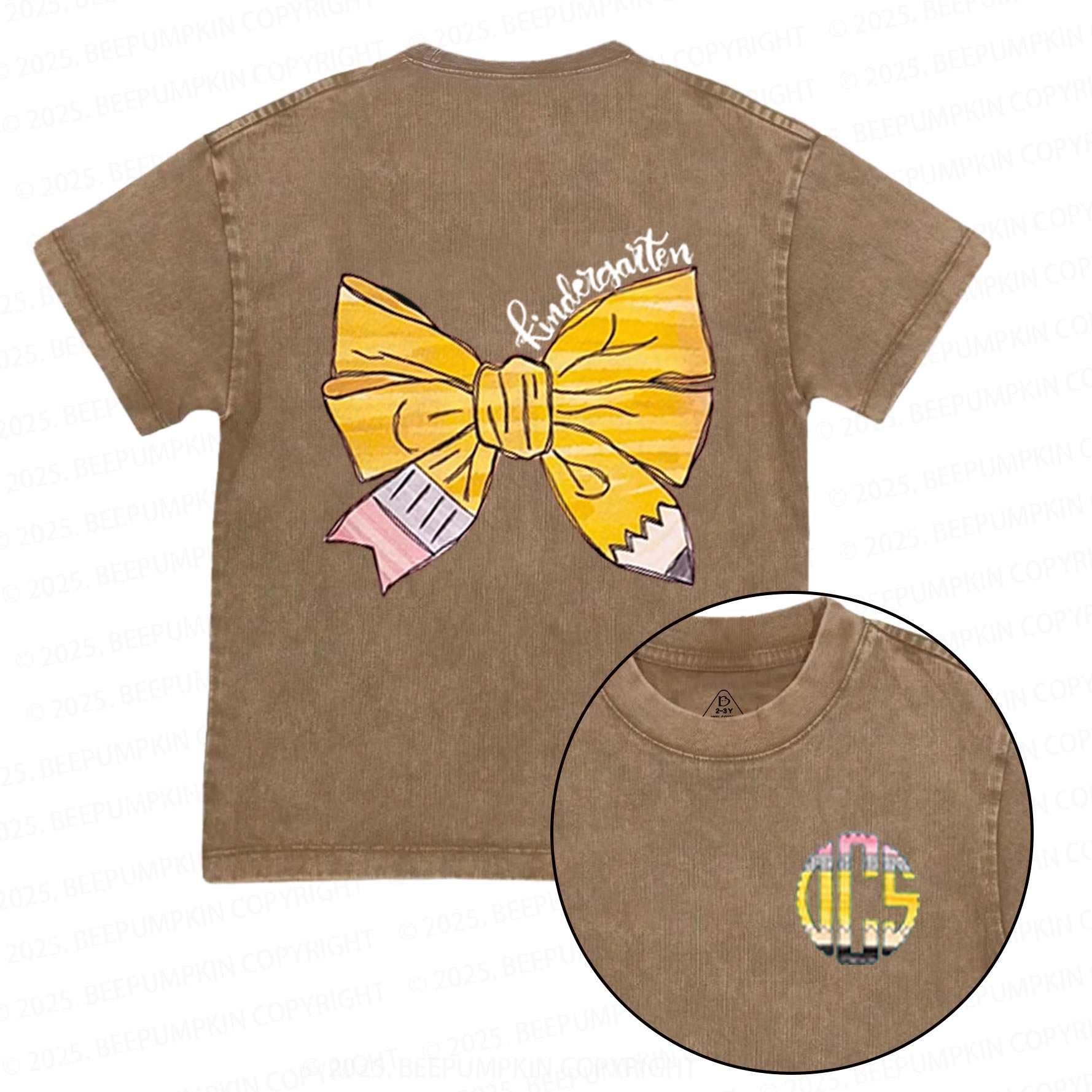 Personalization Girl's Coquette Toddler&Kids Washed Tees