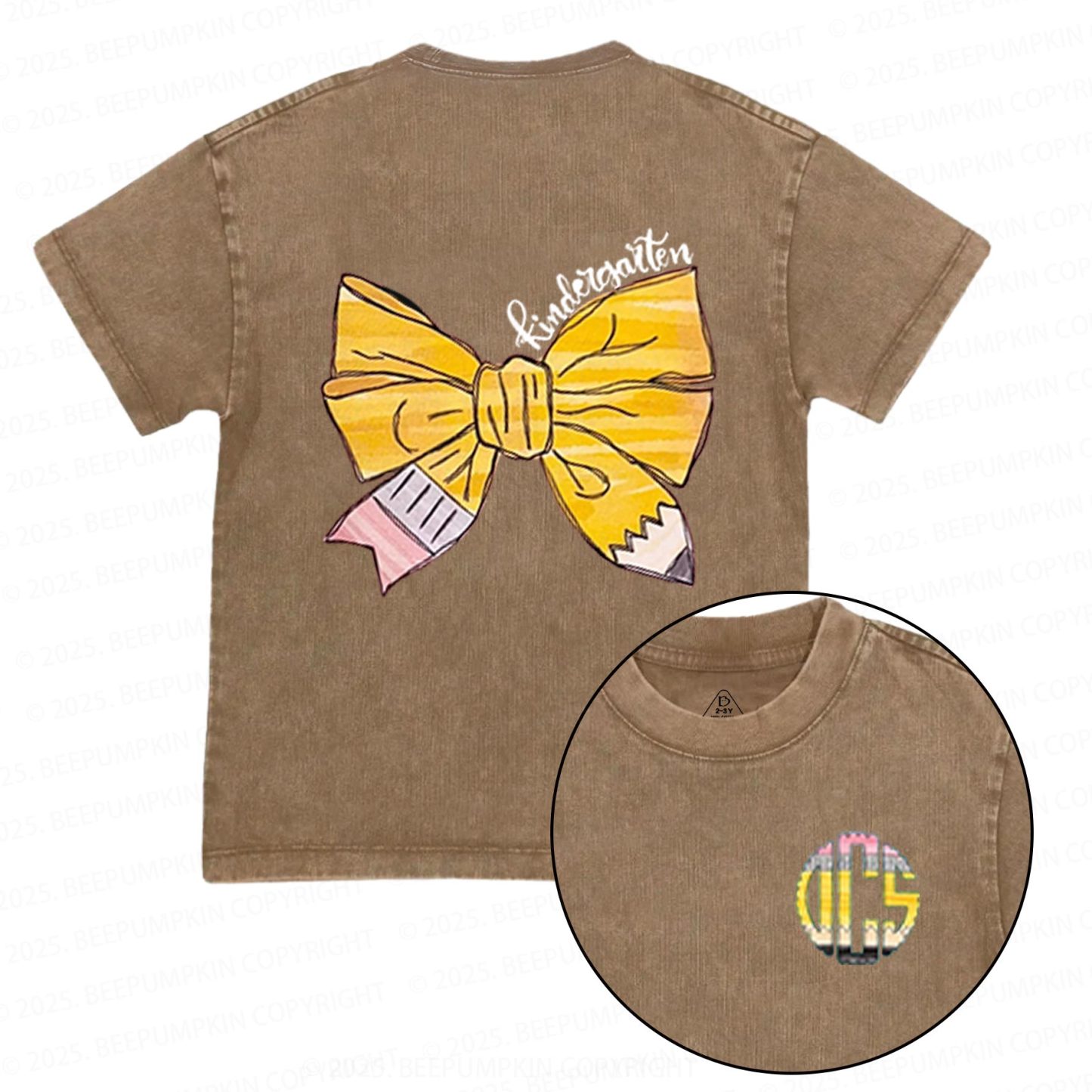 Personalization Girl's Coquette Toddler&Kids Washed Tees