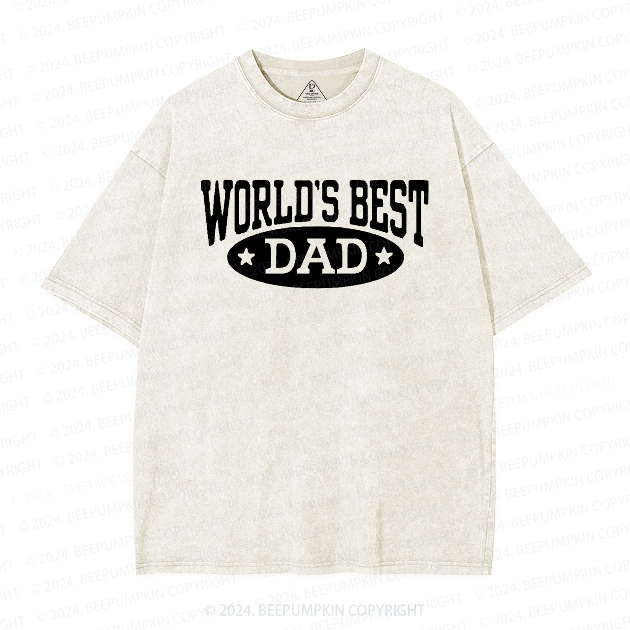 World's Best Dad Washed T-Shirts 