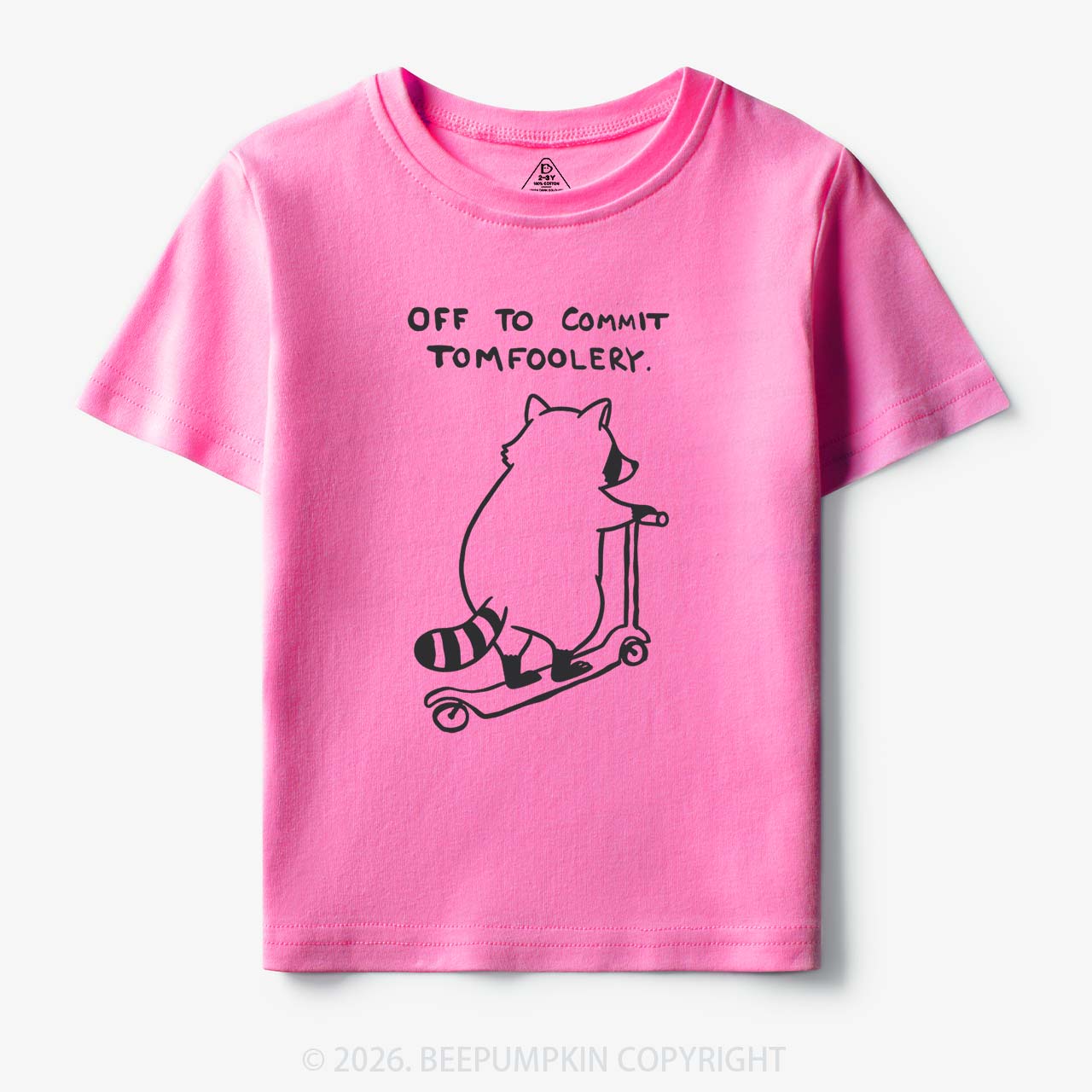 Off To Commit Tom Foolery Silly Raccoon Toddler&Kid's Tees