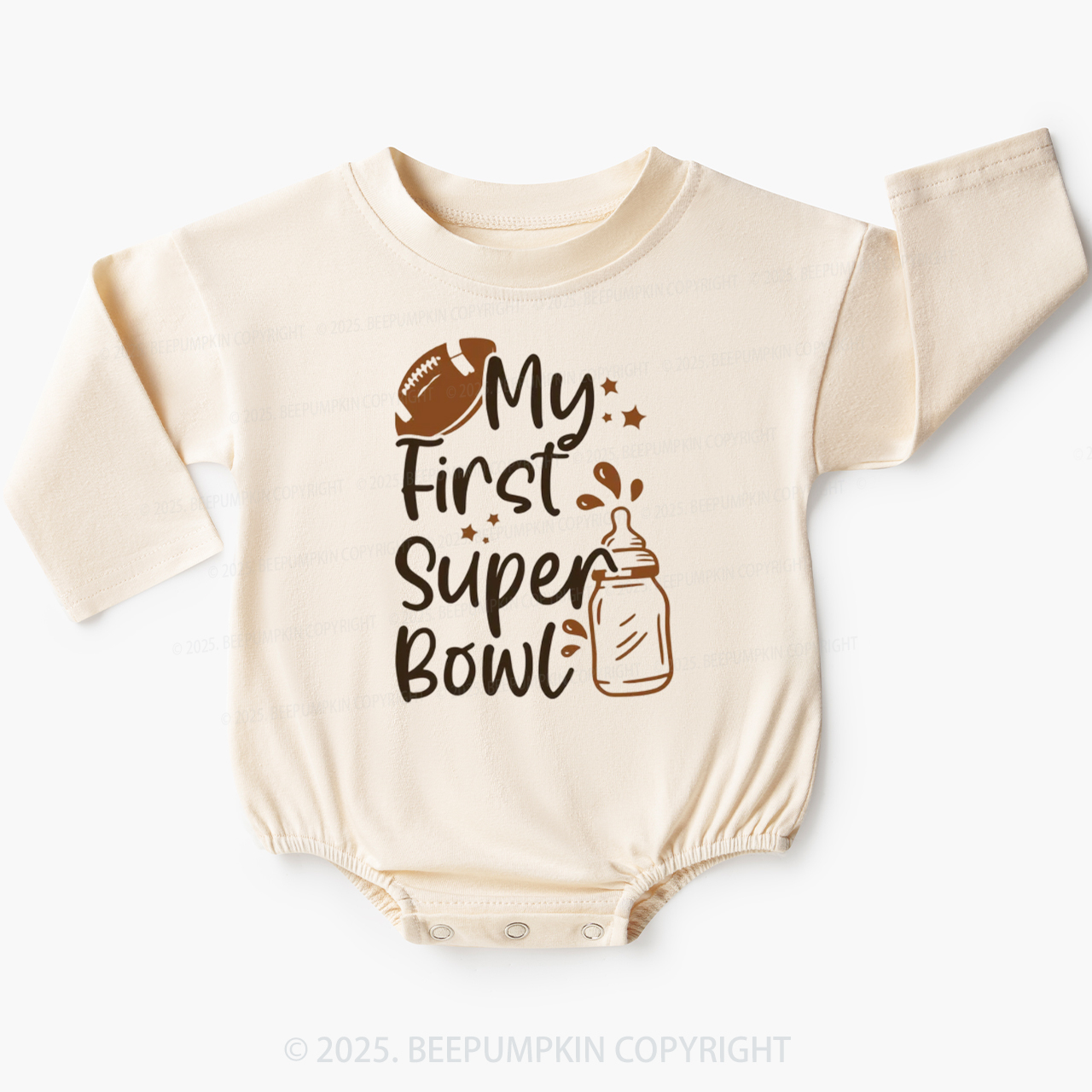 My First Big Game Baby Bubble Romper Beepumpkin