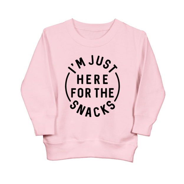 I'm Just Here For The Snacks Sweatshirt For Kids