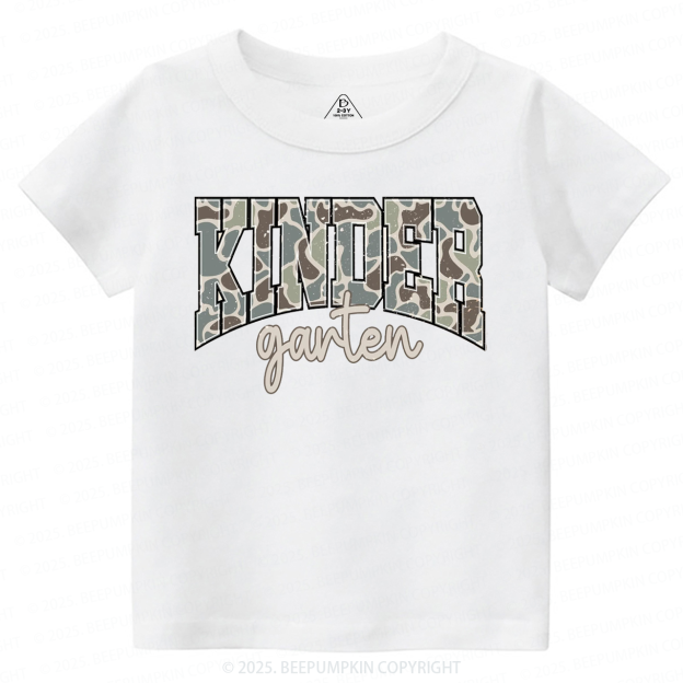 Personalized Back To School Boys Old Camo Toddler&Kid's Tees Beepumpkin 