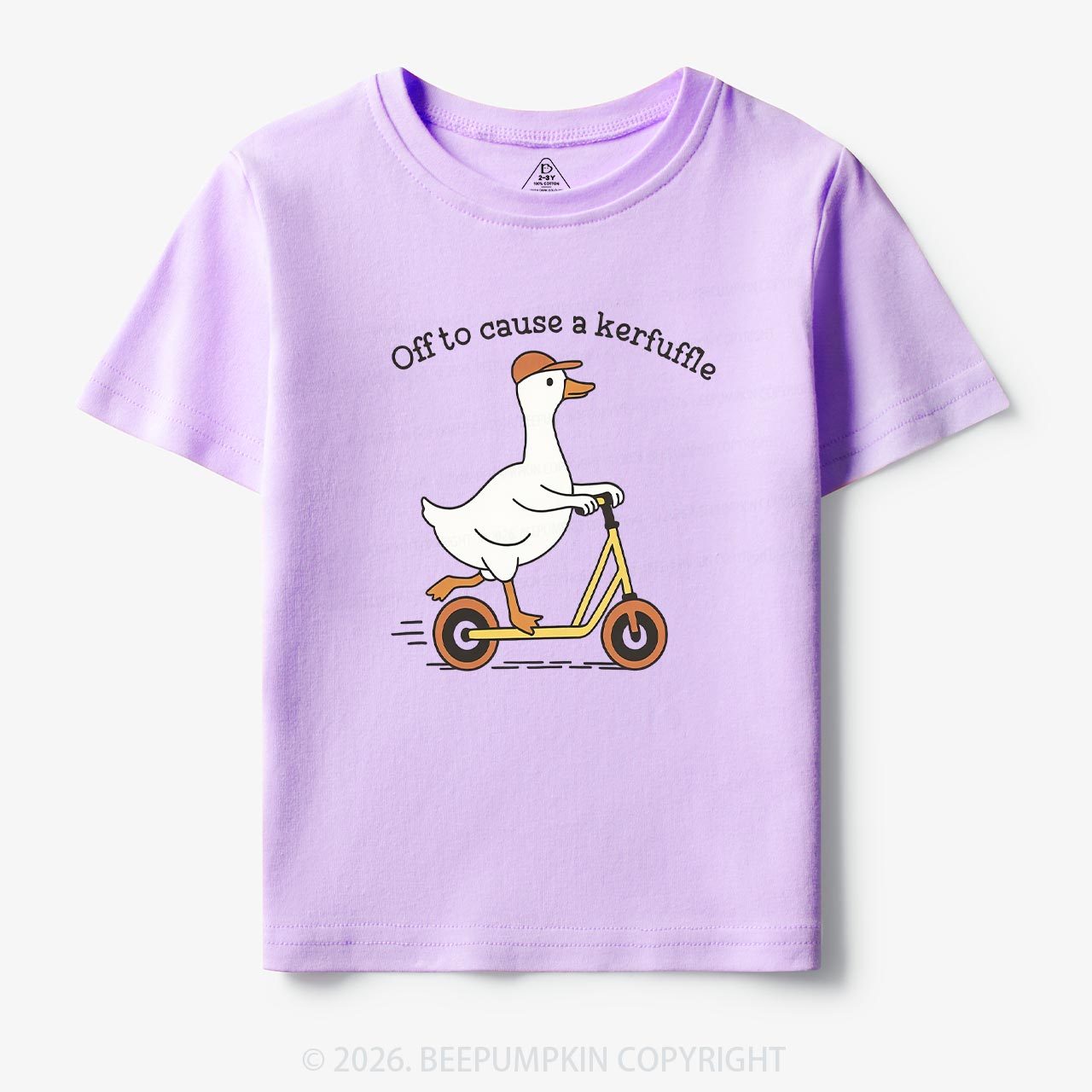 Off To Cause A Kerfuffle Silly Duck Animal Toddler&Kid's Tees
