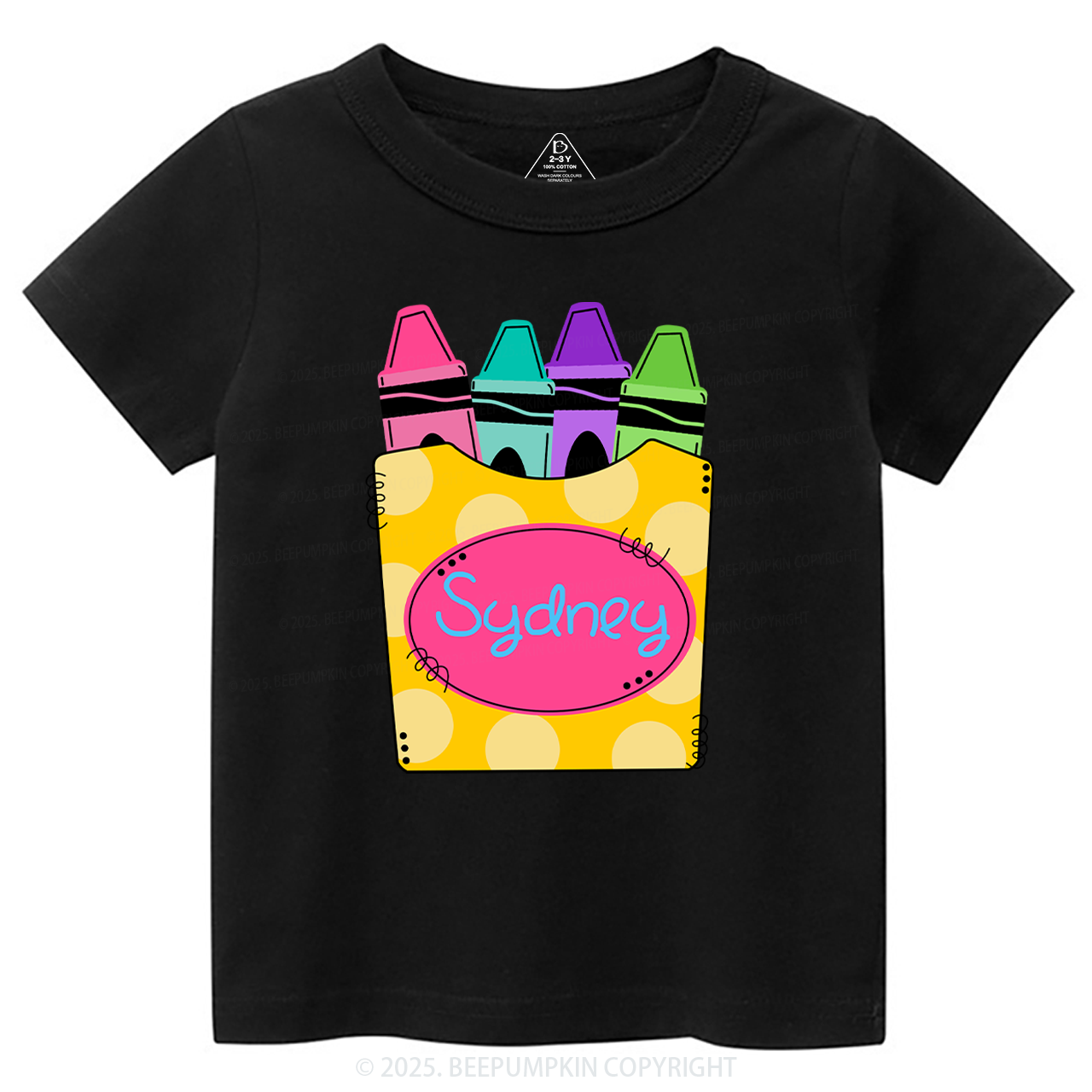 Personalized Girls Crayons Back To School T-shirt
