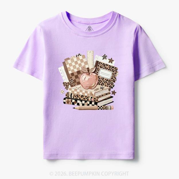 Checkered & Cheetah Back To School Toddler&Kid's Tees