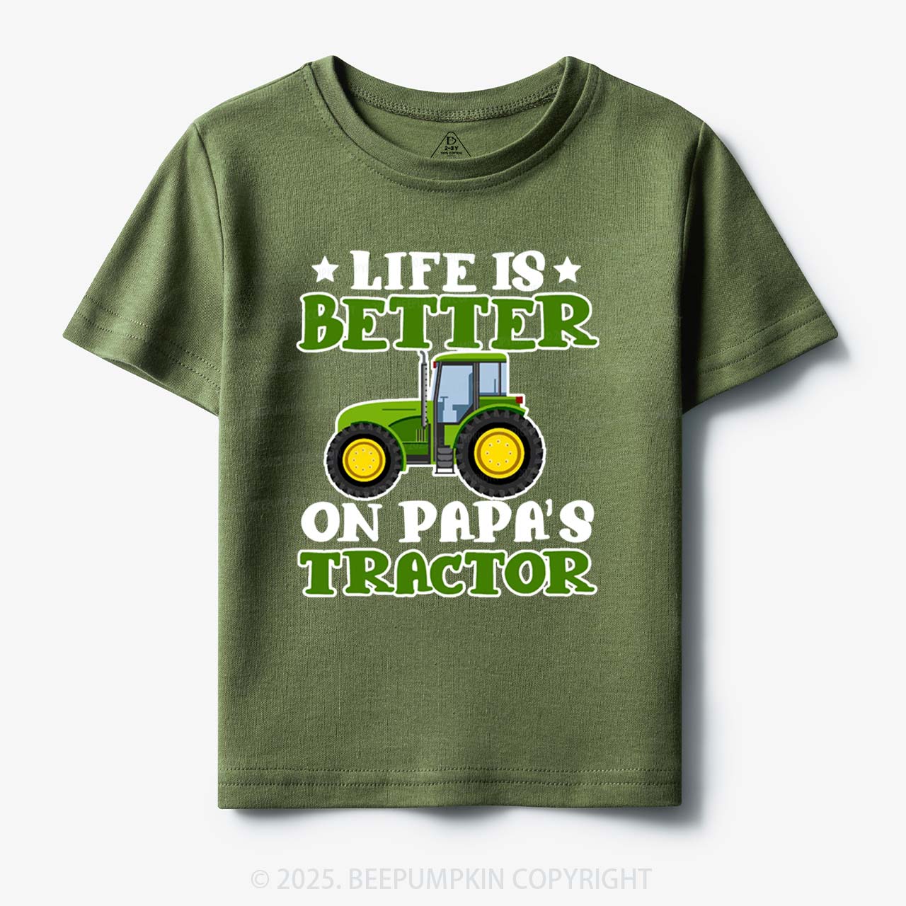 Life Is Better On Papa's Tractor Toddler&Kid's Tees Beepumpkin