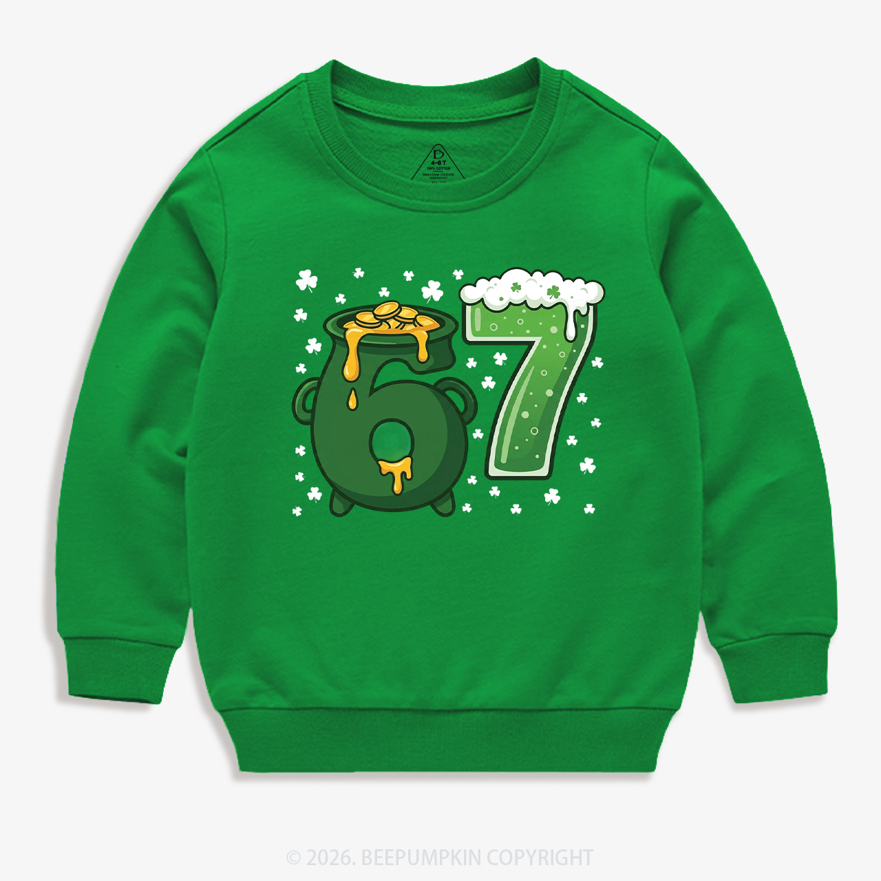 Six Seven St Patrick's Day Kid's Sweatshirt
