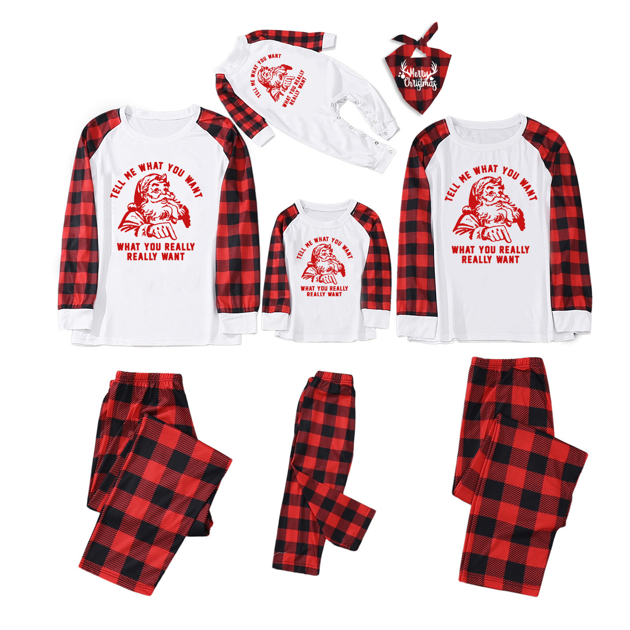 Tell Me What You Want Christmas Family Matching Pajamas