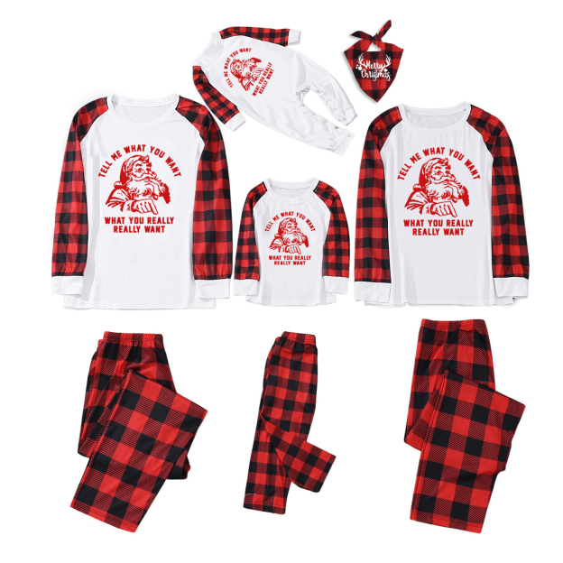 Tell Me What You Want Christmas Family Matching Pajamas