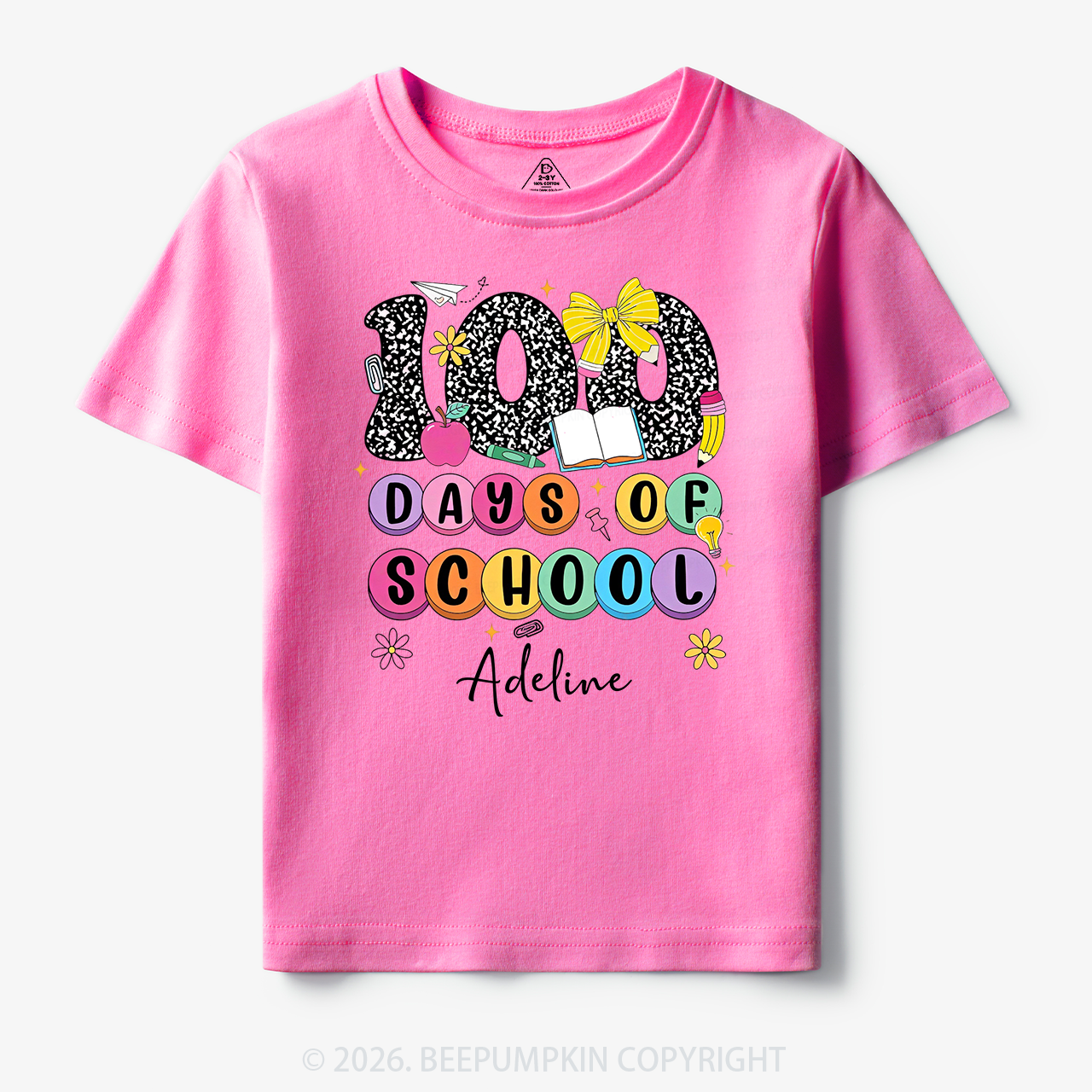 Personalized 100 Days Smarter and Sweeter Toddler&Kid's Tees
