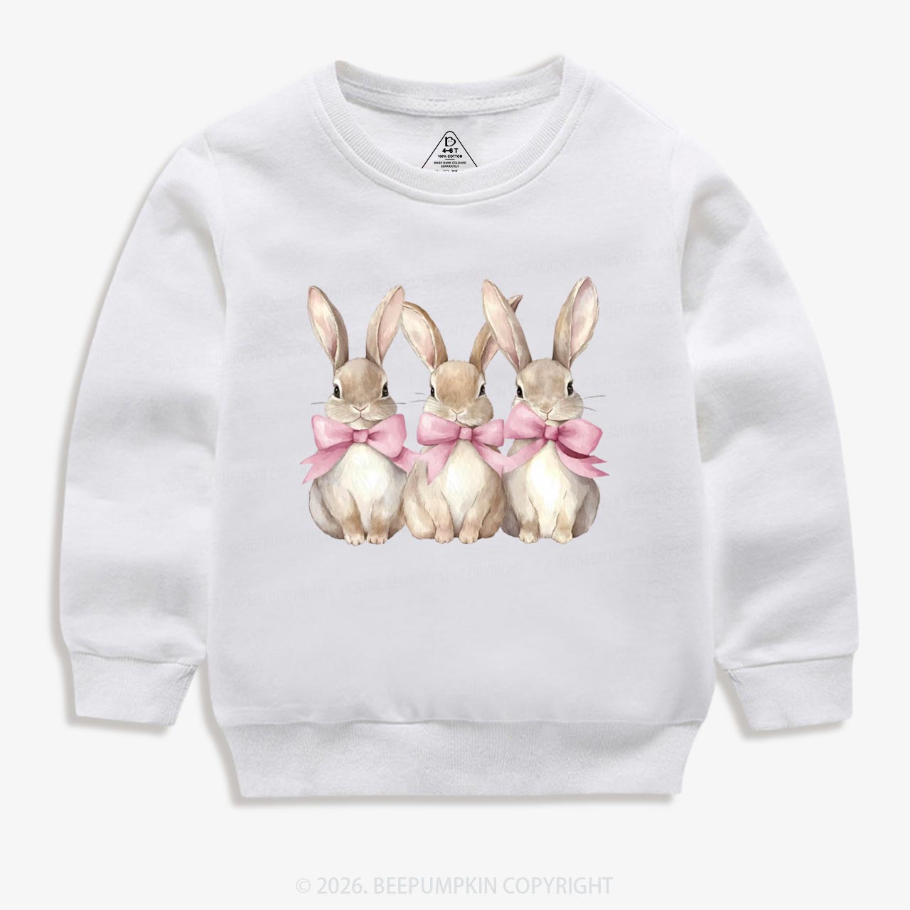 Triple Bunny Hug Easter Kid's Sweatshirt
