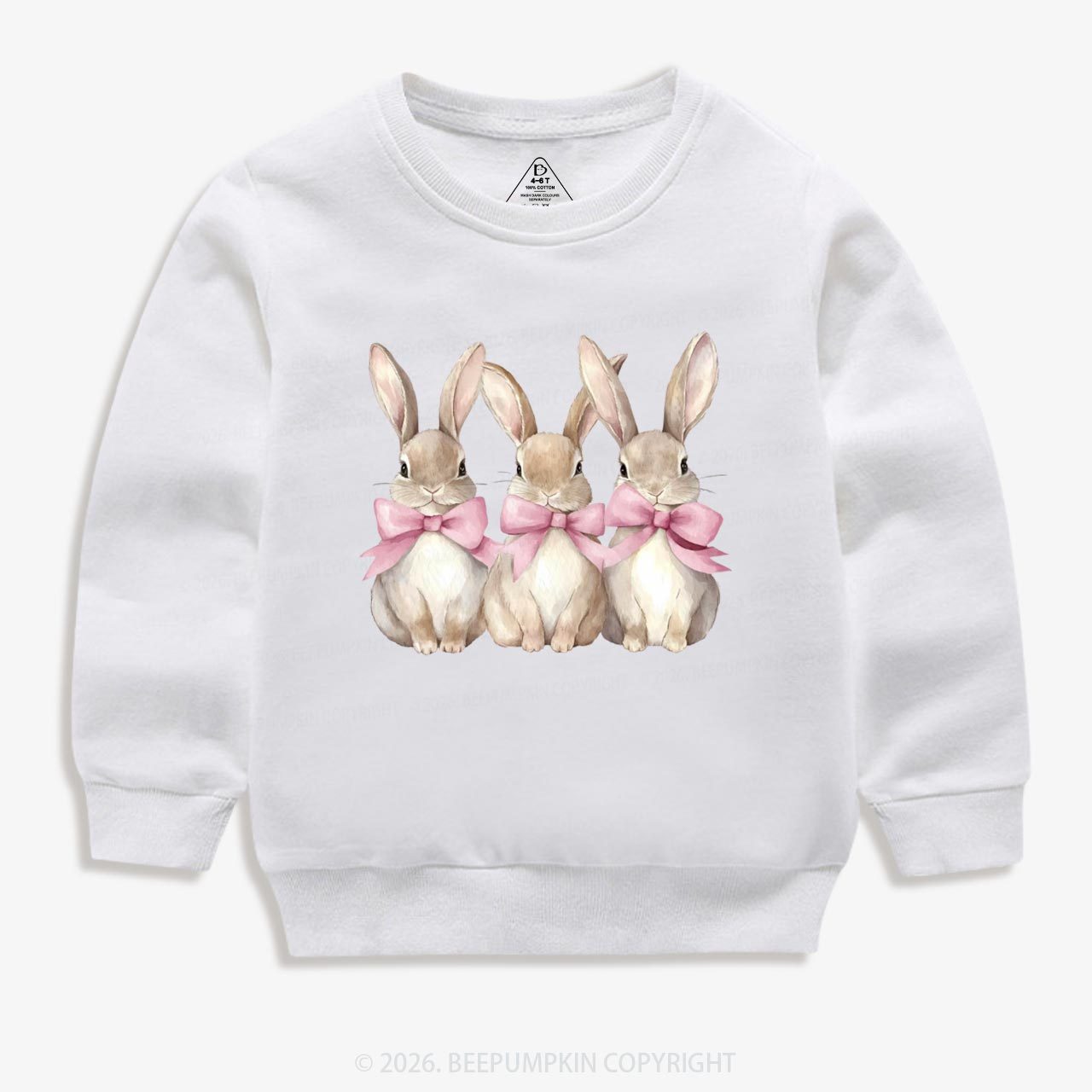 Triple Bunny Hug Easter Kid's Sweatshirt