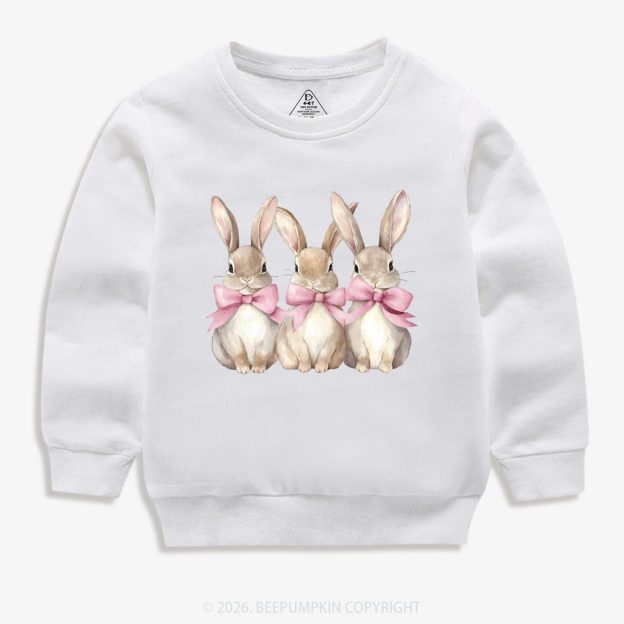 Triple Bunny Hug Easter Kid's Sweatshirt