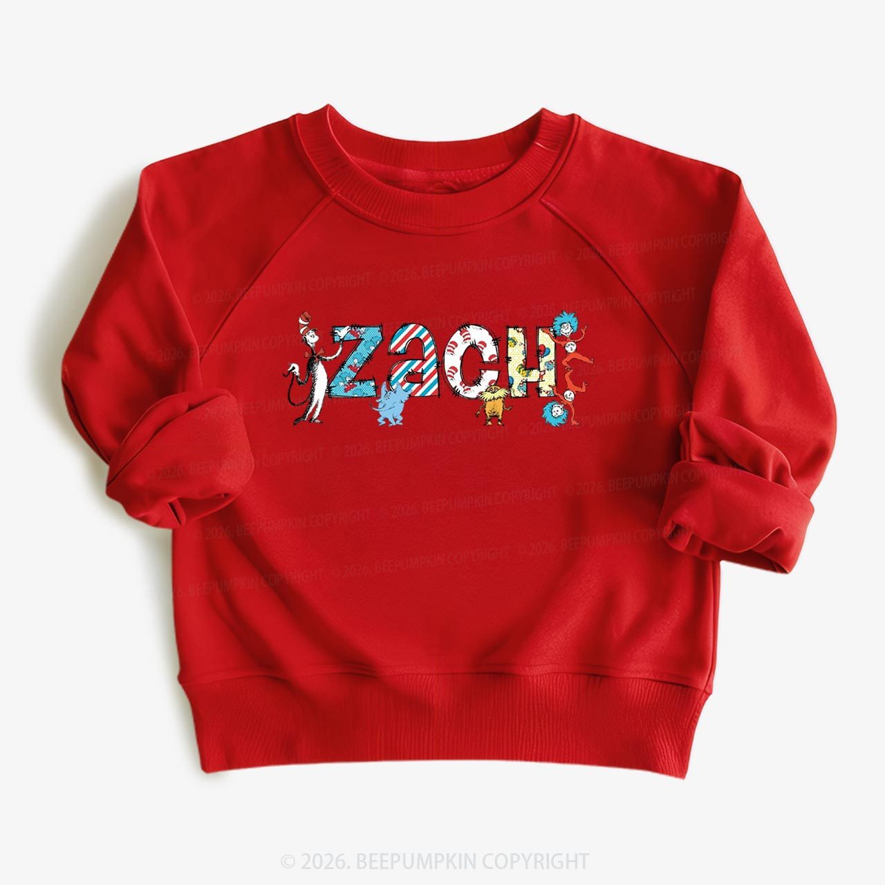 Personalized Seuss‑Style Letter Art Toddler&Kids Sweatshirt