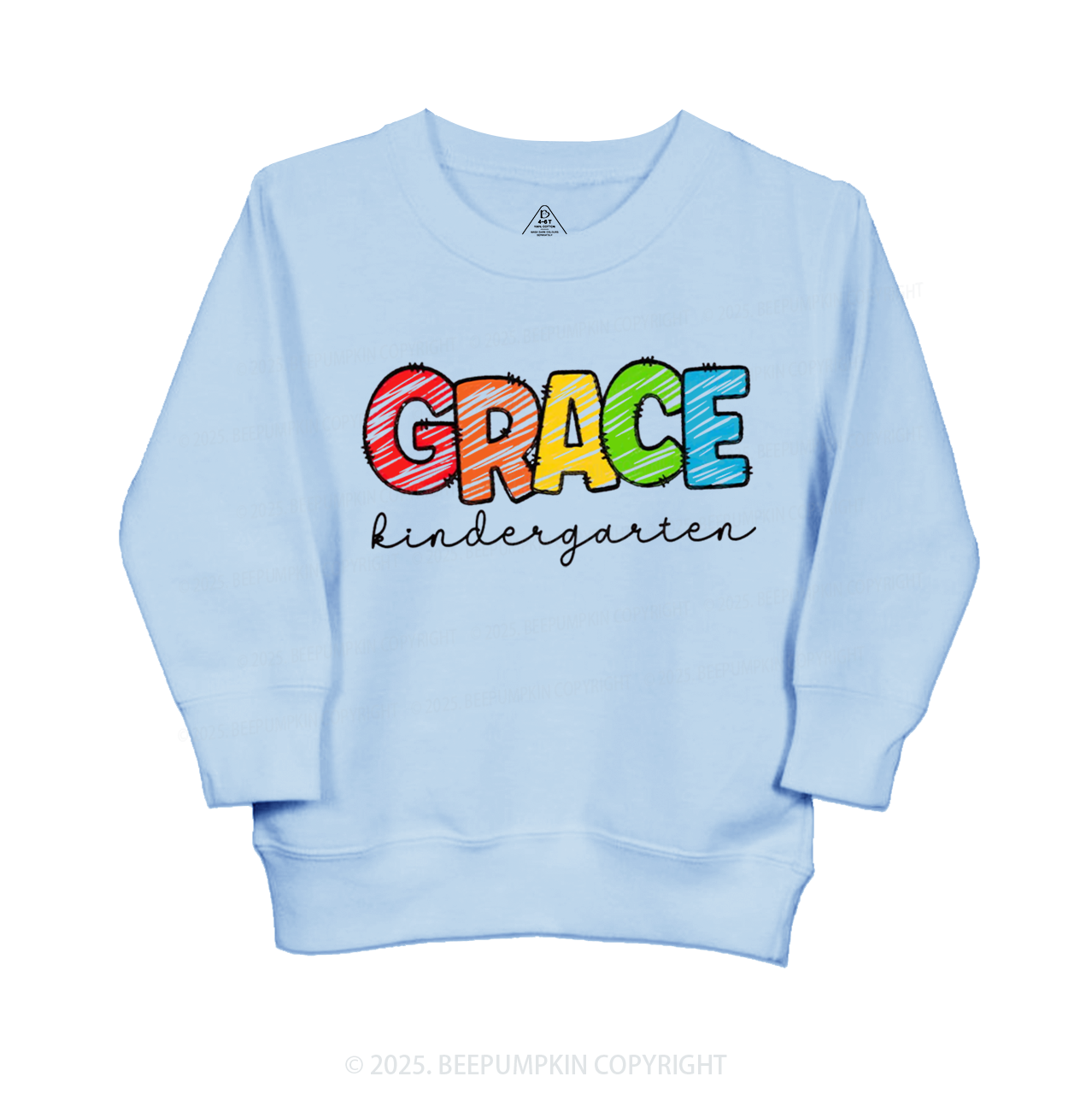 Personalized Rainbow Alphabet Name Kid's Sweatshirt