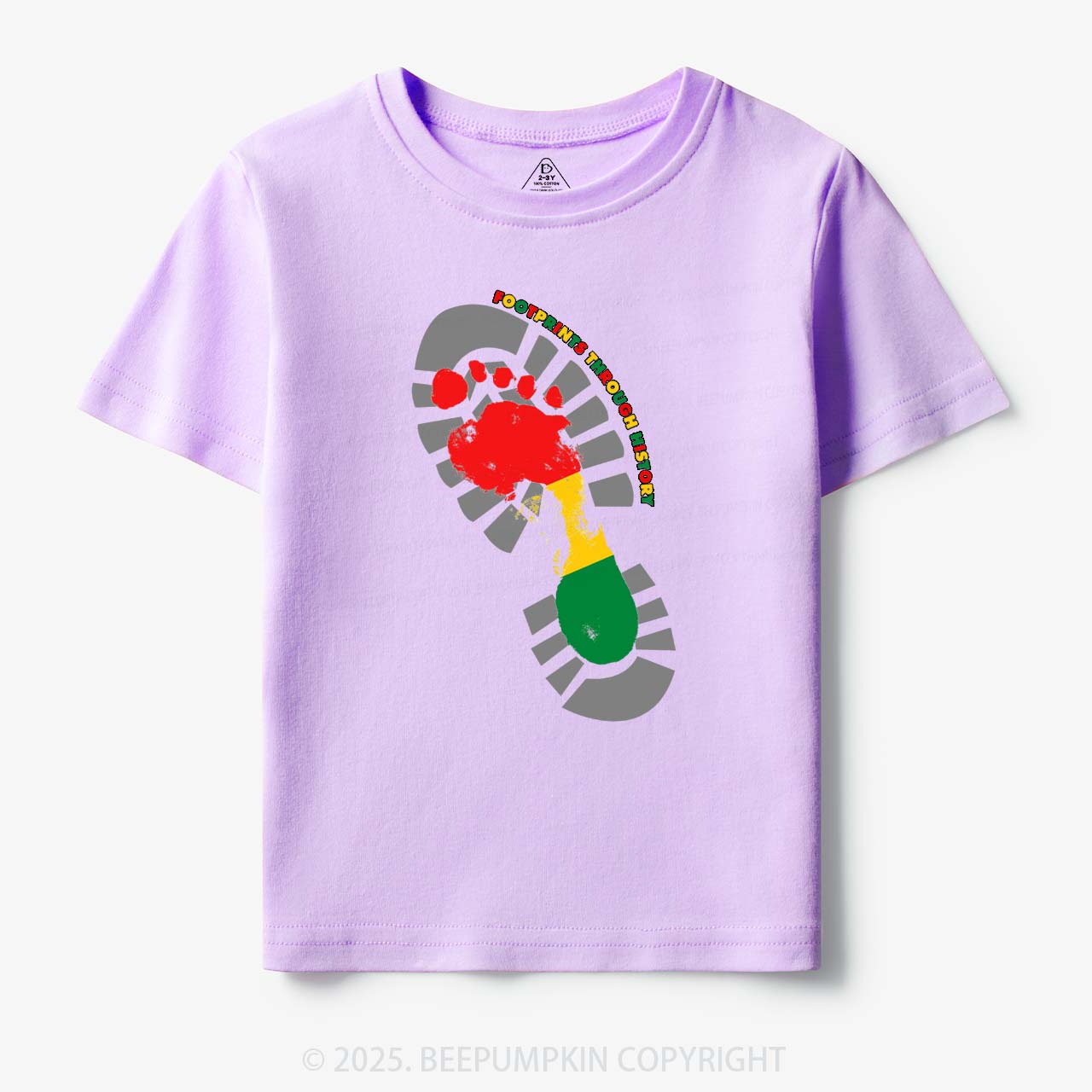 Black History Month Footprint Toddler&Kid's Tees Beepumpkin
