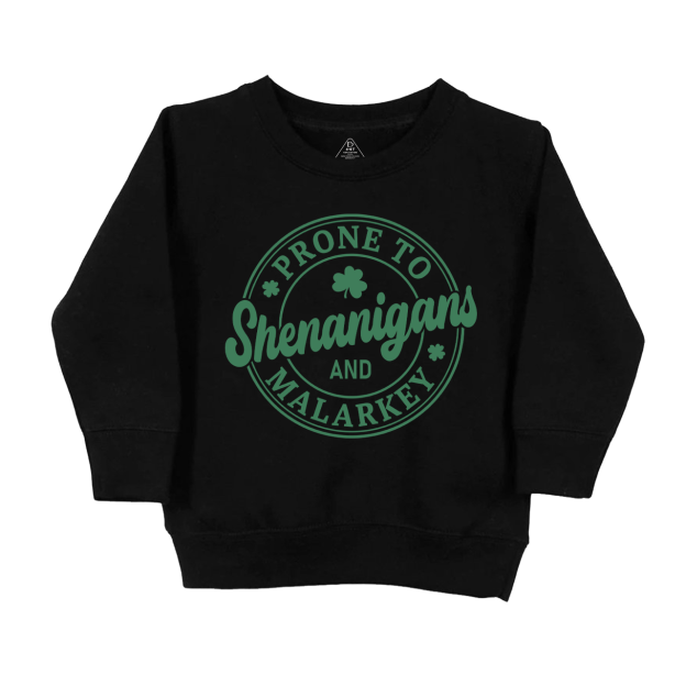 Prone To Shenanigans And Malarkey Kids Sweatshirt