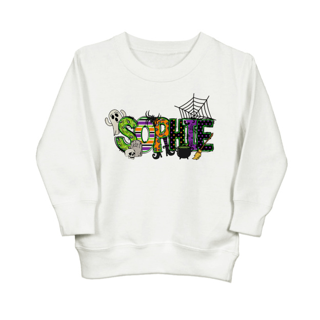 Personalized Halloween Alphabet Letters Kid's Name Sweatshirt