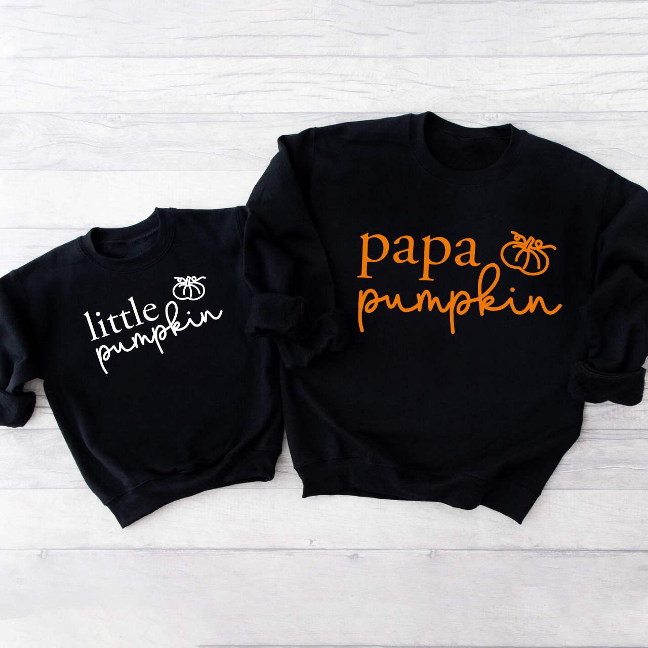 Halloween Papa Mama Little Pumpkin Sweatshirts For Family