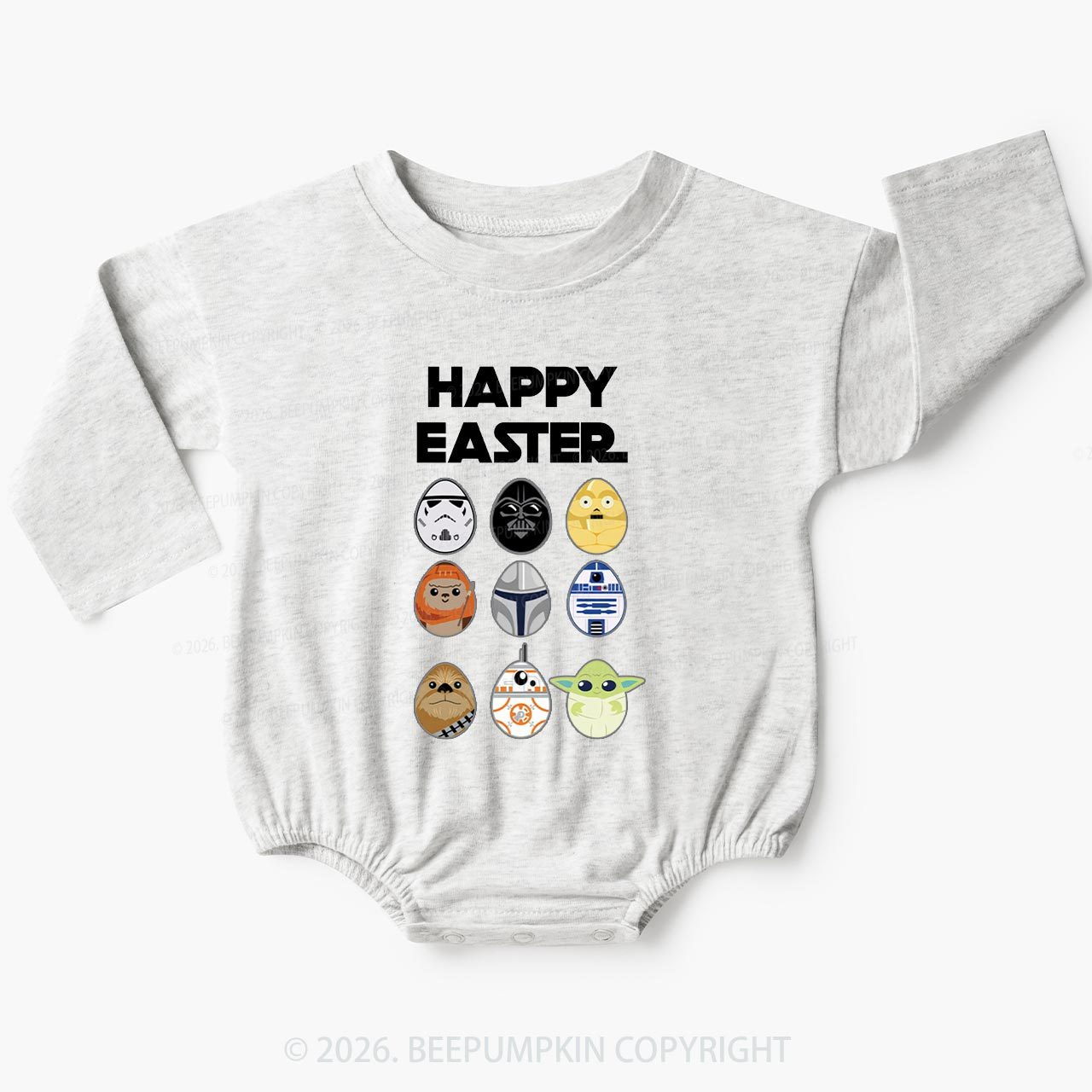 Easter Funny Trooper Eggpire Baby Bubble Romper