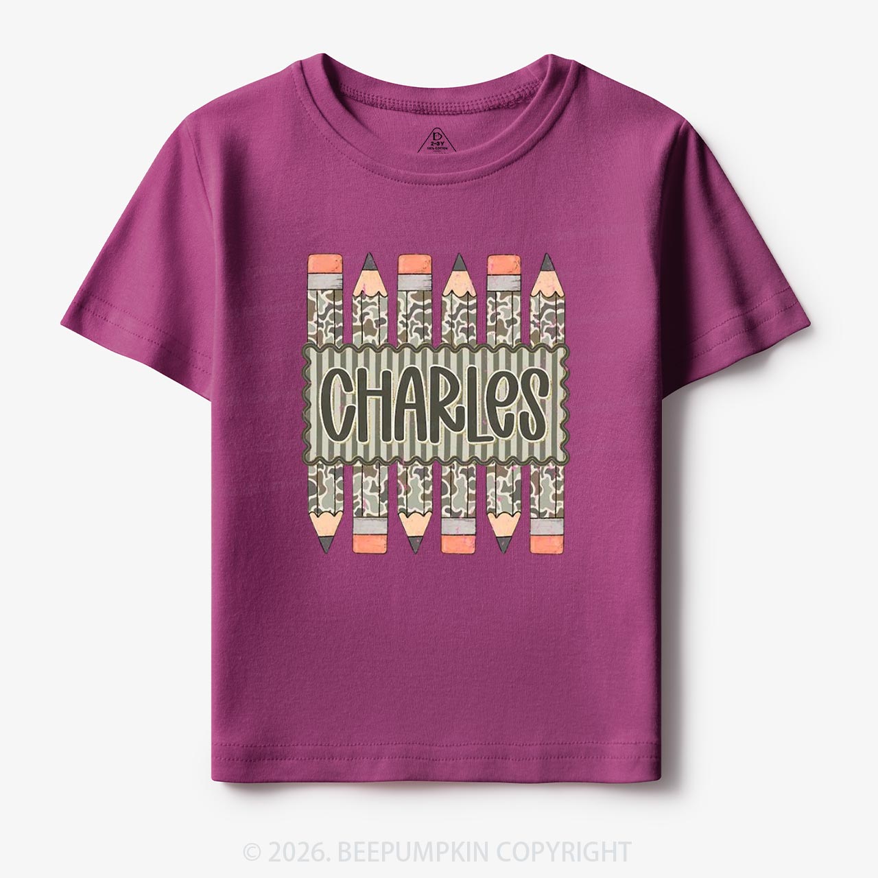 Personalized Back To School Camo Pencil Shirt