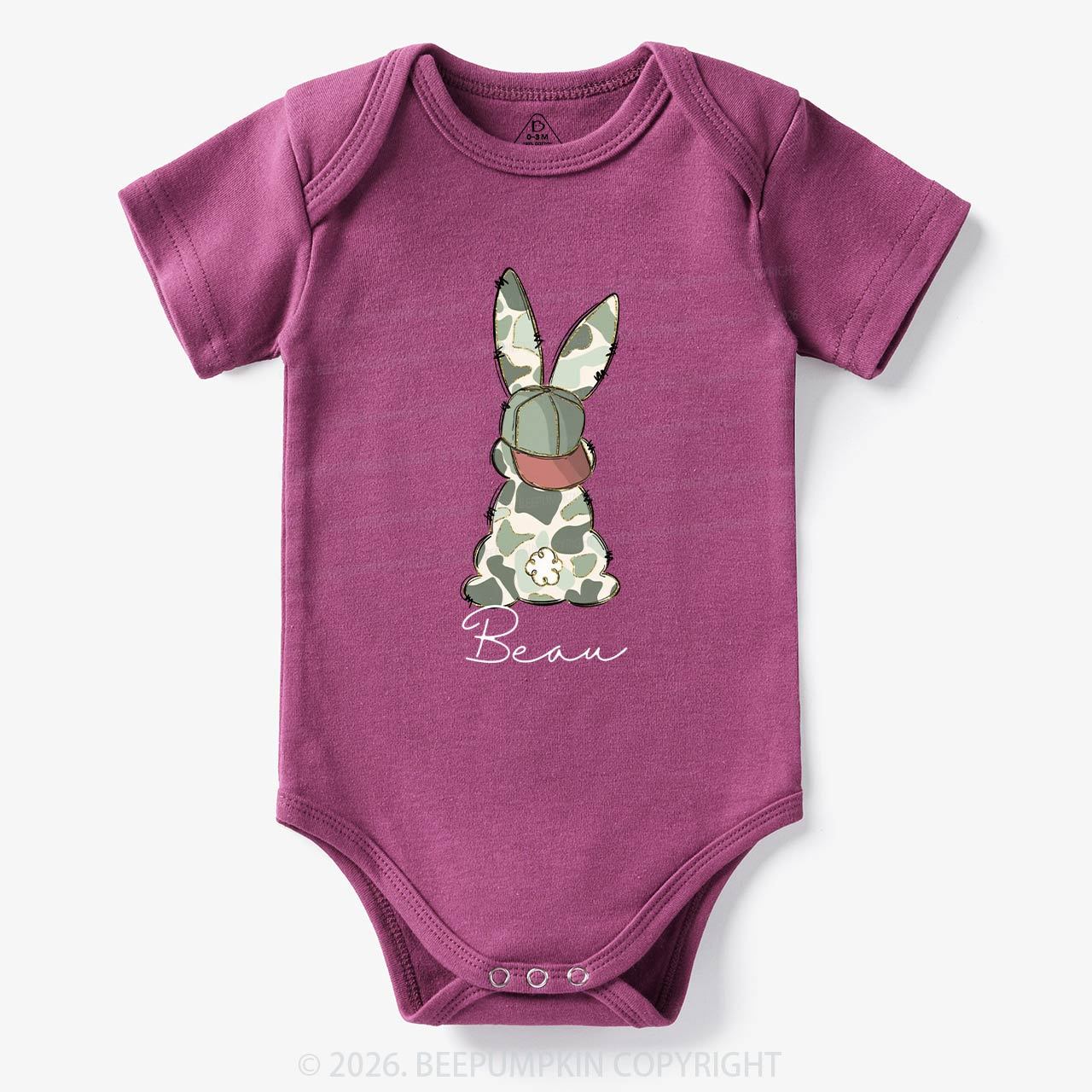 Personalized Floral Easter Bunny Bodysuit