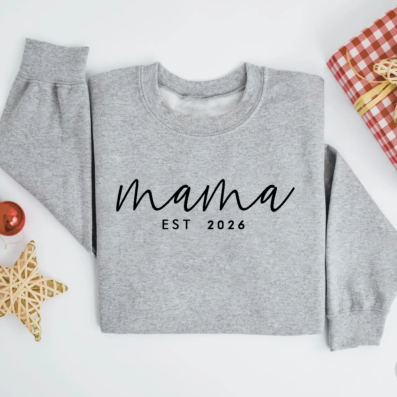 Personalized Minimalist Sweatshirt With Date And Children Name