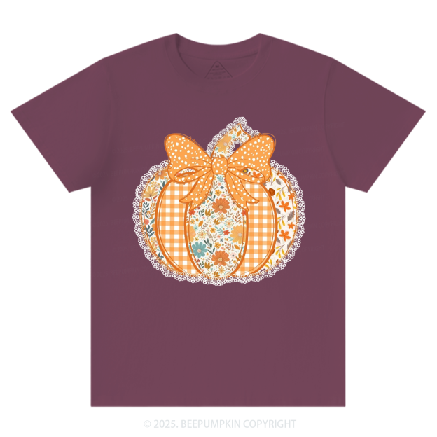 Preppy Floral Fall Pumpkin T-Shirts Beepumpkin