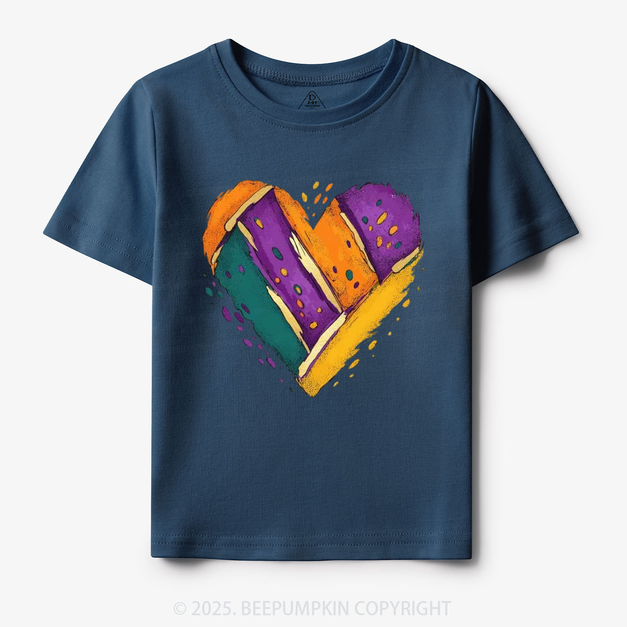 Mardi Gras Heart Toddler&Kid's Tees Beepumpkin