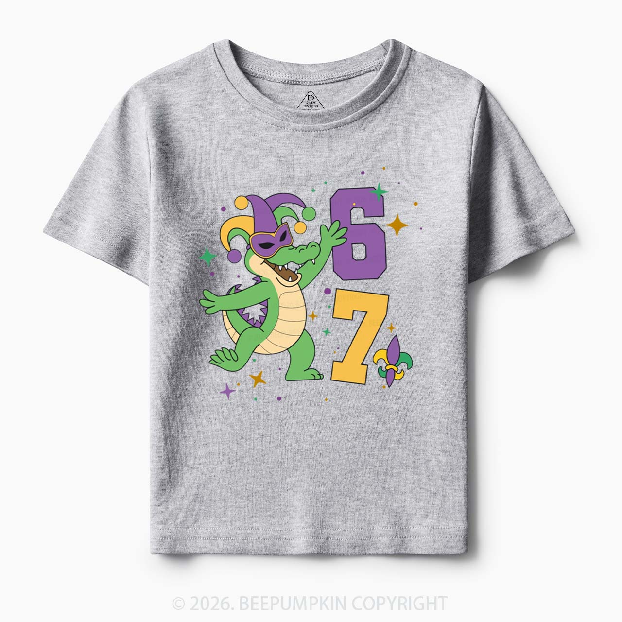 Mardi Gras Alligator 67 Toddler&Kid's Tees Beepumpkin